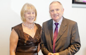 Ann and Ray Schofield - Forrest Badminton Club Representatives at the Greater Manchester Sports Awards 2010